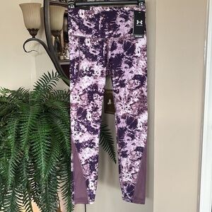 Brand New Under Armour Heatgear High Rise Ankle Leggings Compression Purple Plum